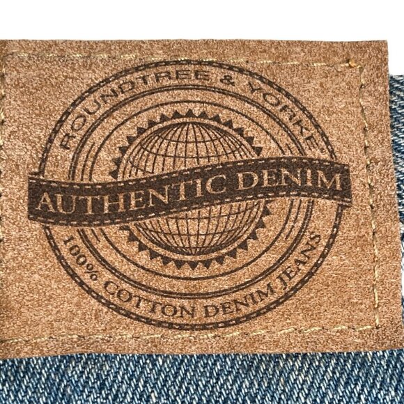 Roundtree & Yorke Denim Shorts Mens 46 Big Blue Jean Loose Fit 5 Pocket 9" NWT - Picture 4 of 13